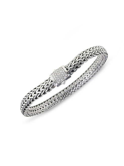 John Hardy - Classic Chain Diamond & Sterling Silver Small Bracelet