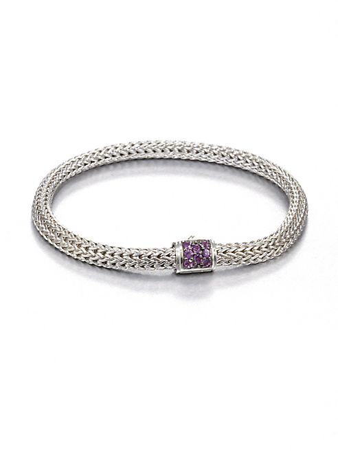 John Hardy - Classic Chain Amethyst & Sterling Silver Extra-Small Bracelet