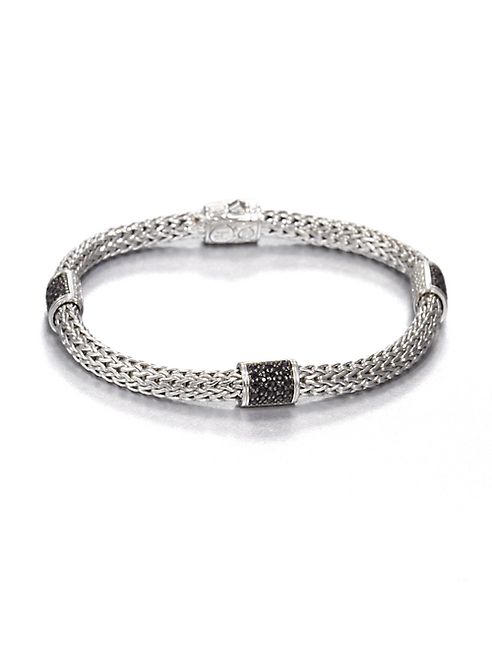 John Hardy - Classic Chain Black Sapphire & Sterling Silver Four-Station Bracelet