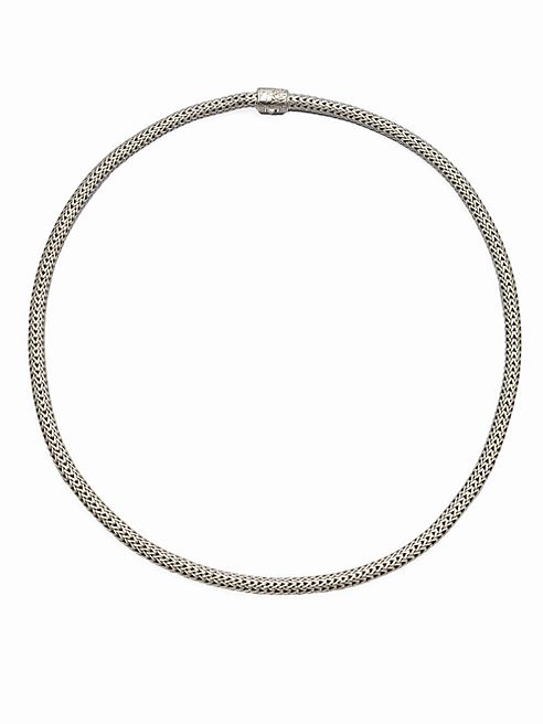 John Hardy - Classic Chain Diamond & Sterling Silver Extra-Small Necklace/18