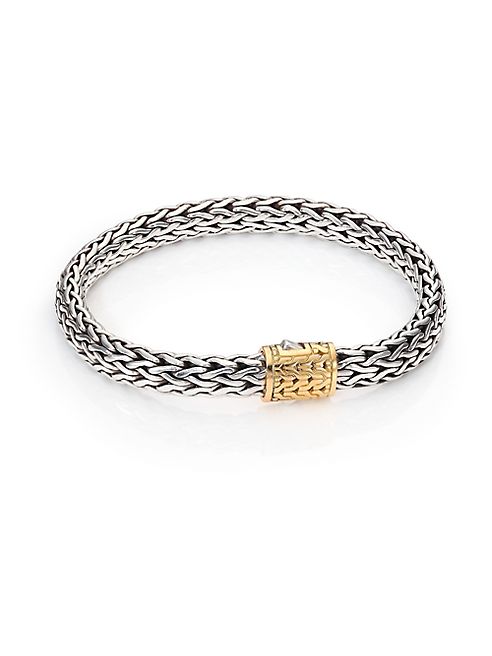 John Hardy - Classic Chain Medium 18K Yellow Gold & Sterling Silver Bracelet