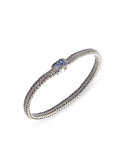 John Hardy - Classic Chain Sapphire & Sterling Silver Extra-Small Bracelet