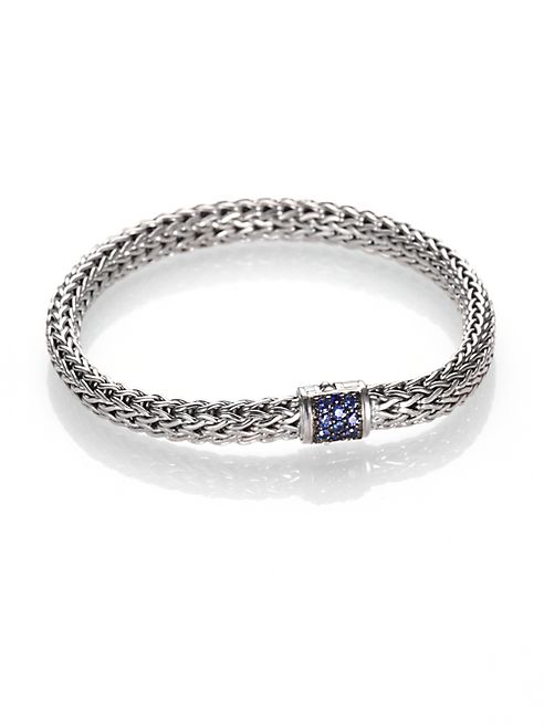 John Hardy - Classic Chain Sapphire & Sterling Silver Small Bracelet