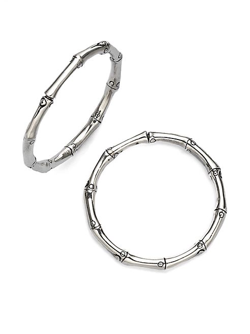 John Hardy - Bamboo Sterling Silver Hoop Earrings/1.25