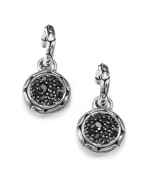 John Hardy - Kali Black Sapphire & Sterling Silver Small Hoop Drop Earrings