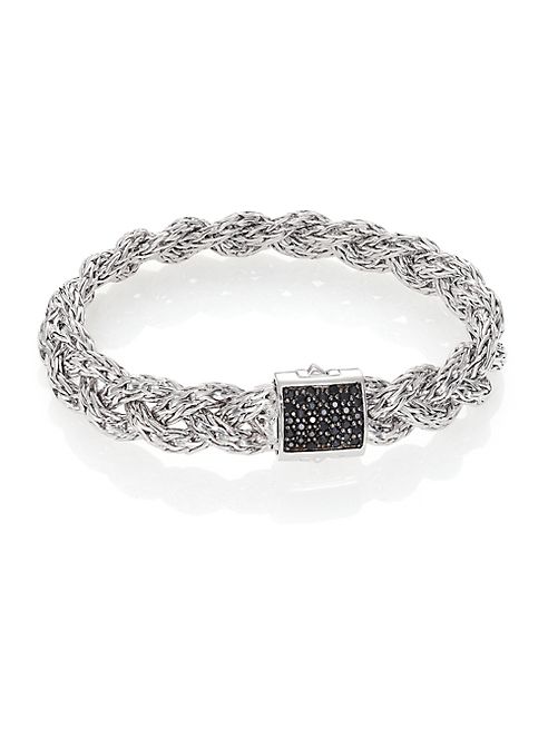 John Hardy - Classic Chain Black Sapphire & Sterling Silver Large Bracelet