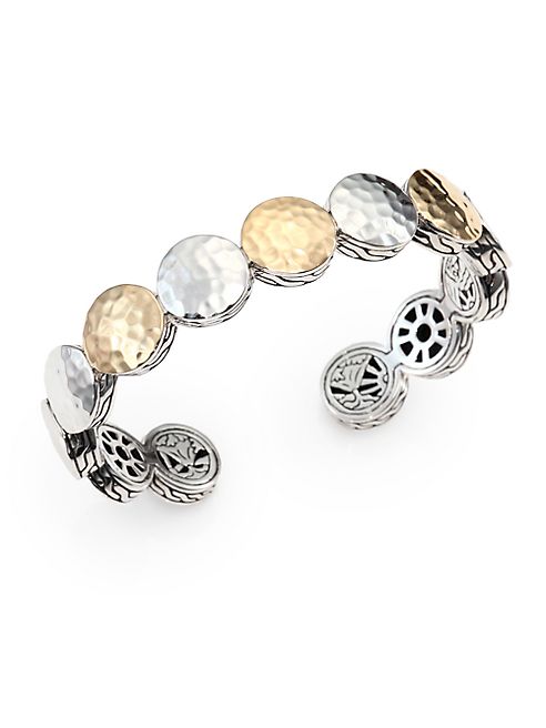 John Hardy - Palu 18K Yellow Gold & Sterling Silver Dot Cuff Bracelet