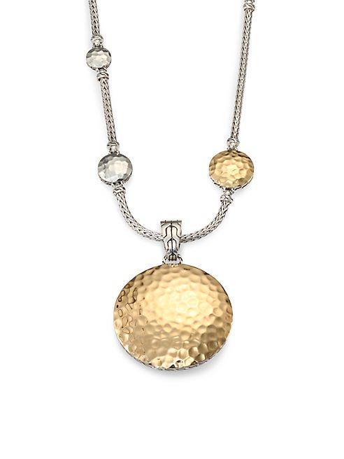 John Hardy - Palu 18K Yellow Gold & Sterling Silver Medium Round Enhancer