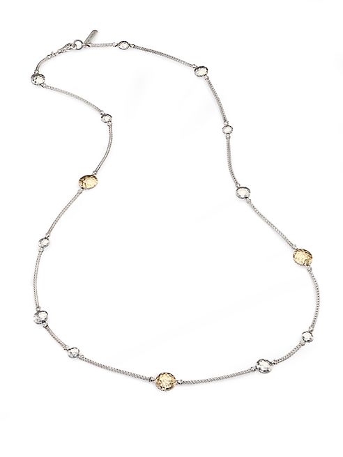 John Hardy - Palu 18K Yellow Gold & Sterling Silver STation Sautoir Necklace