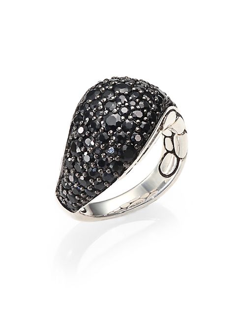 John Hardy - Kali Black Sapphire & Sterling Silver Lava Ring