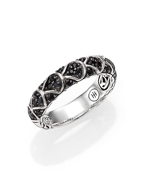 John Hardy - Naga Black Sapphire & Sterling Silver Slim Dragon Band Ring