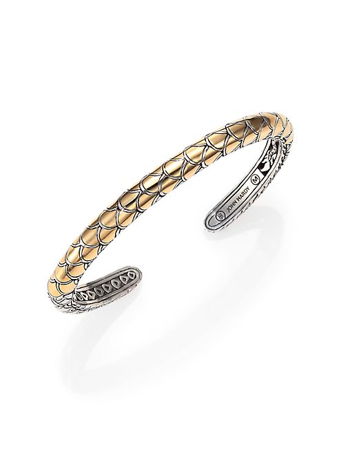 John Hardy - Naga 18K Yellow Gold & Sterling Silver Cuff Bracelet