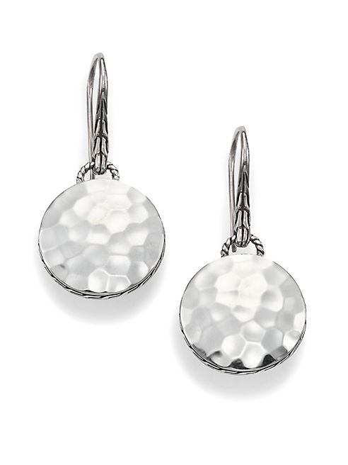 John Hardy - Palu Sterling Silver Disc Drop Earrings