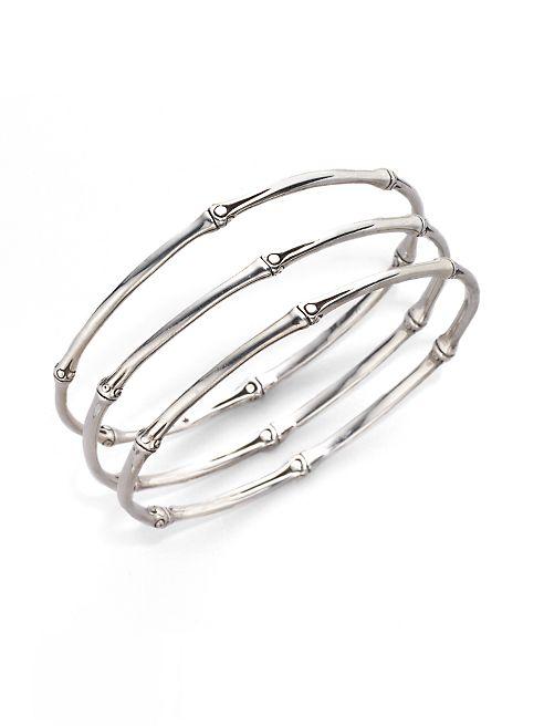 John Hardy - Bamboo Sterling Silver Slim Bangle Bracelet Set