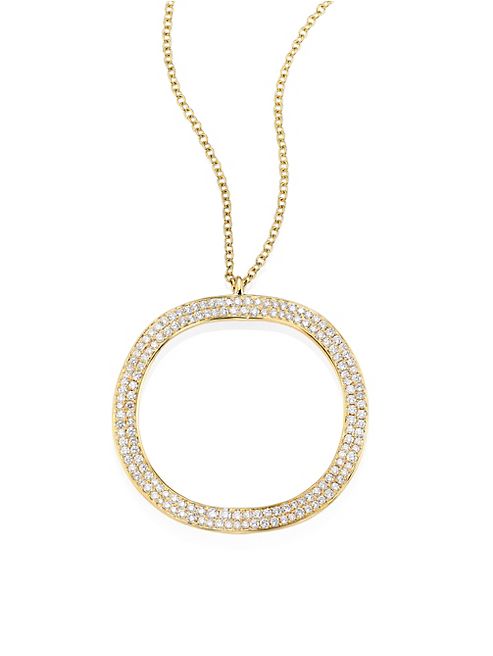 IPPOLITA - Glamazon® Stardust Diamond & 18K Yellow Gold Wavy Pendant Necklace