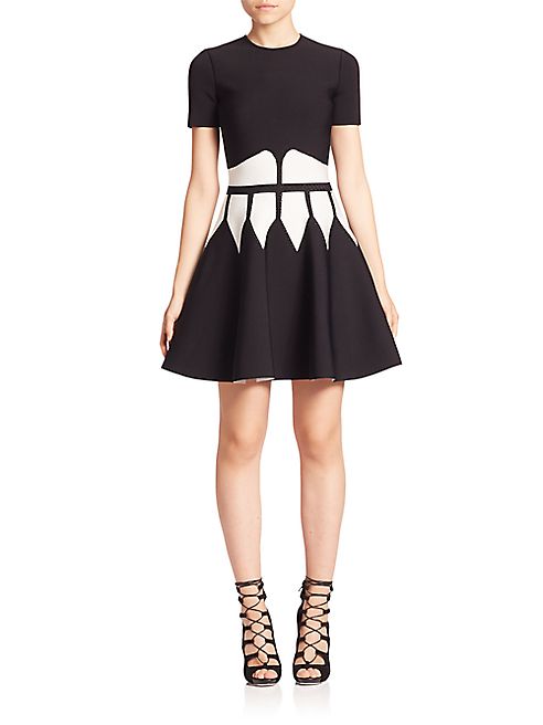 Alexander McQueen - Intarsia Knit Corset Dress