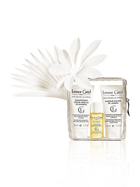 Leonor Greyl - Luxury Travel Kit - Huile de Leonor Greyl, Shampooing Moelle de Bambou, Masque Fleurs de Jasmin