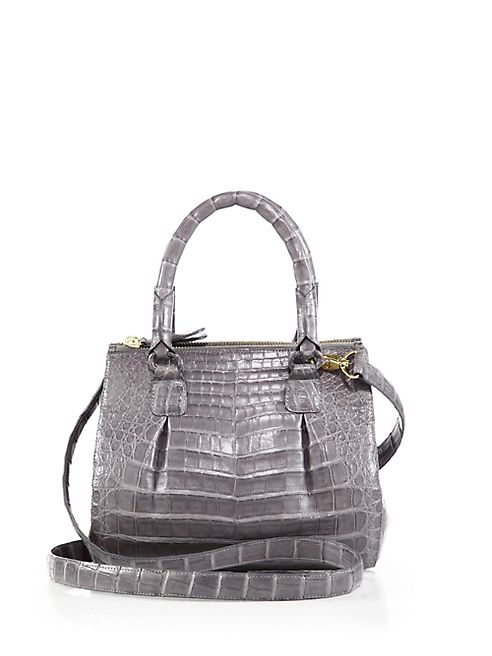 Nancy Gonzalez - Crocodile Mini Plissé Crossbody Bag