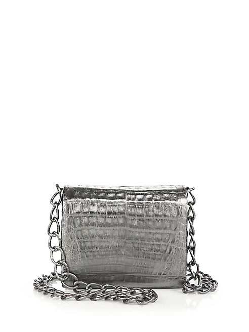 Nancy Gonzalez - Small Metallic Crocodile Crossbody Bag