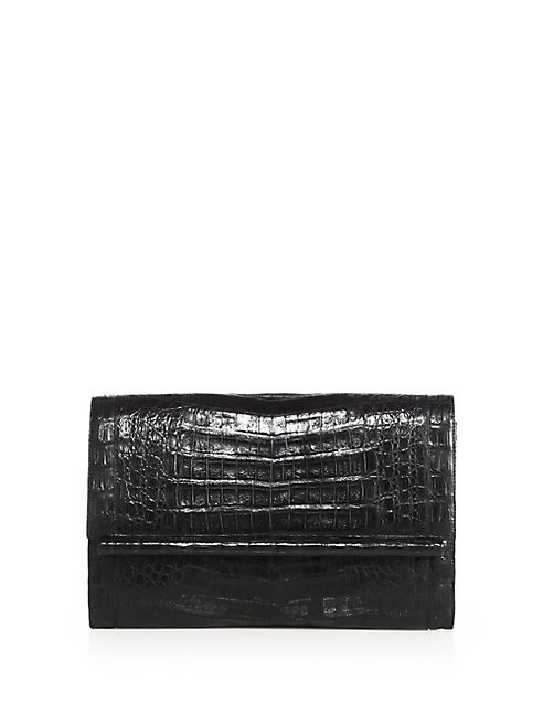 Nancy Gonzalez - Large Crocodile Bar Clutch