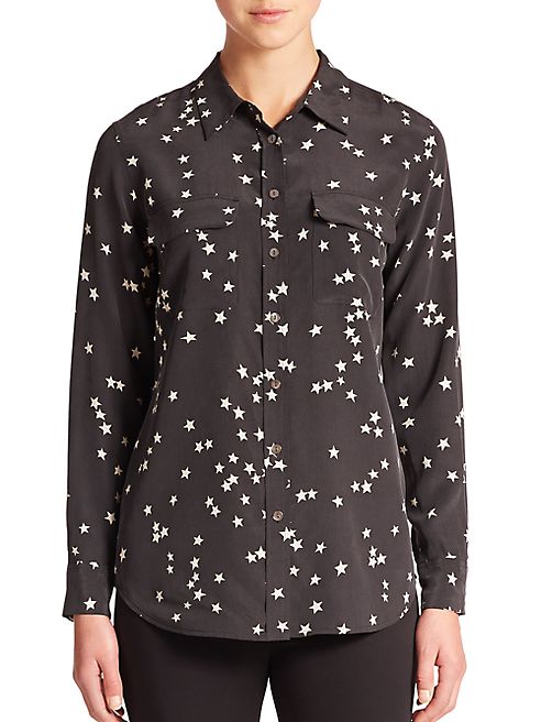 Equipment - Starry Night Slim Signature Silk Shirt