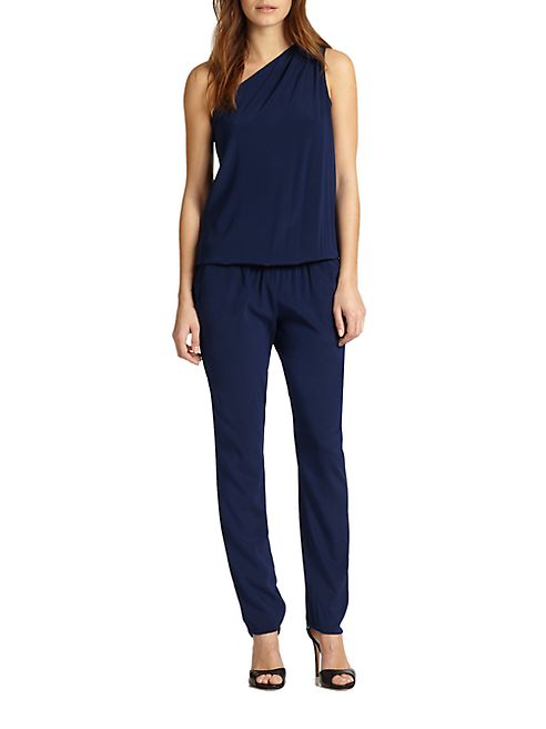 Ramy Brook - Lulu Stretch Silk One-Shoulder Jumpsuit