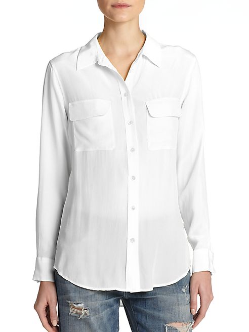 Equipment - Slim Signature Silk Shirt