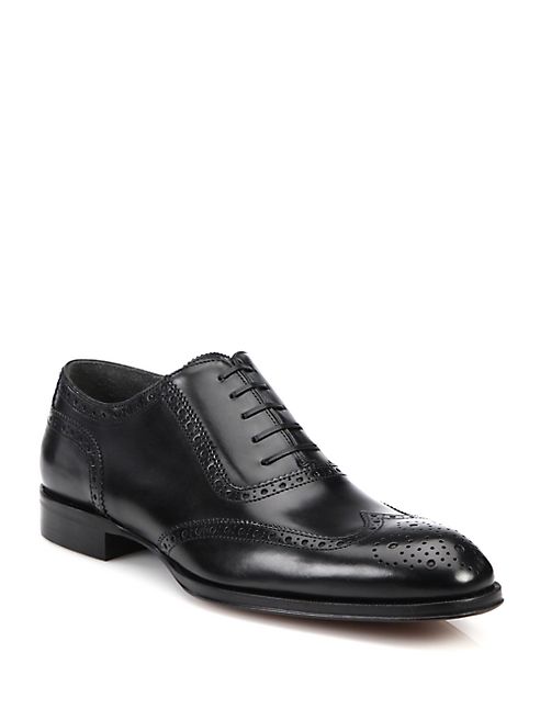 To Boot New York - Duke Burnished Leather Brogue Lace-Up Shoes