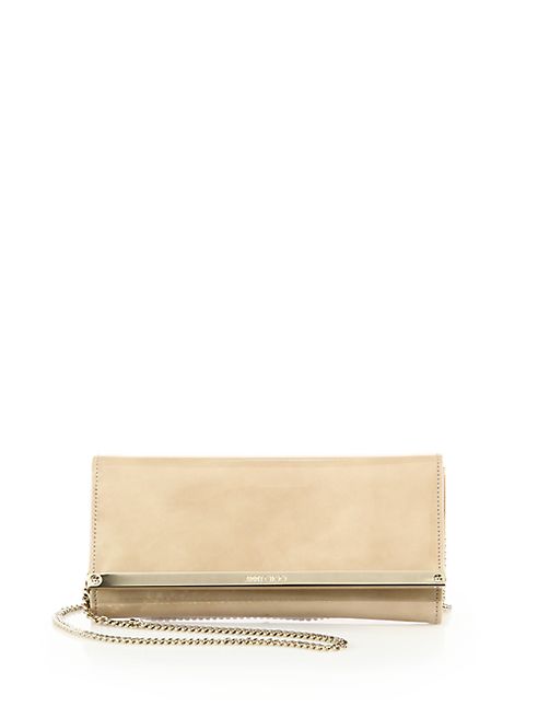 Jimmy Choo - Milla Patent Leather & Suede Clutch