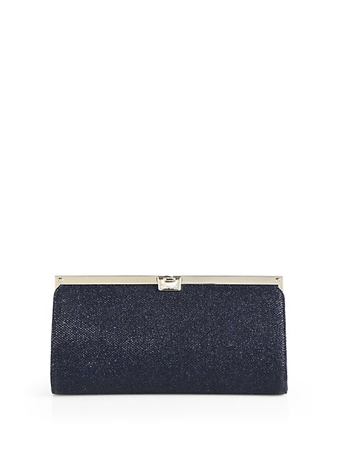 Jimmy Choo - Camille Glittered-Fabric Clutch