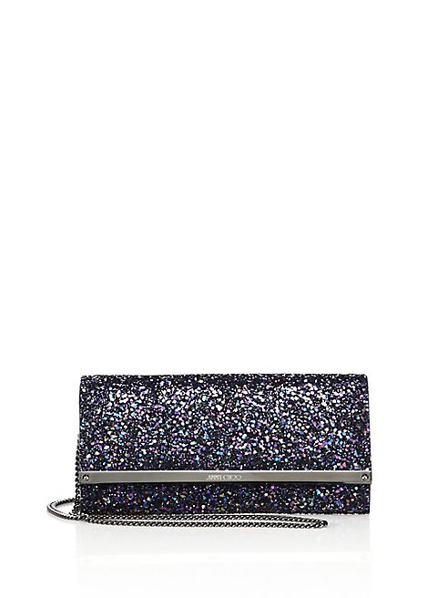 Jimmy Choo - Milla Coarse Glitter Chain Wallet