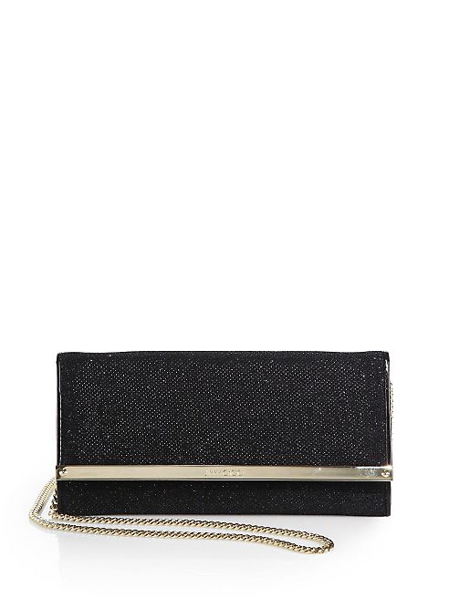 Jimmy Choo - Milla Chain-Strap Glittered Clutch