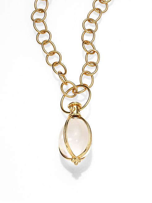 Temple St. Clair - Classic Rock Crystal & 18K Yellow Gold Amulet