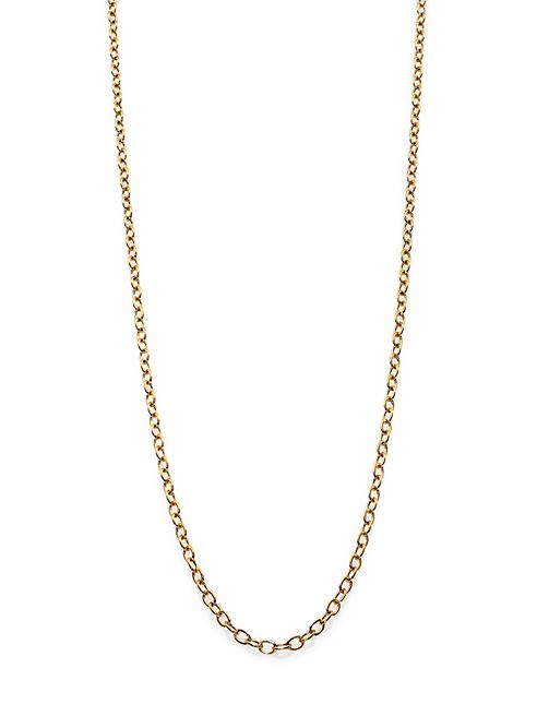 Temple St. Clair - 18K Yellow Gold Extra-Small Oval Link Necklace Chain/18